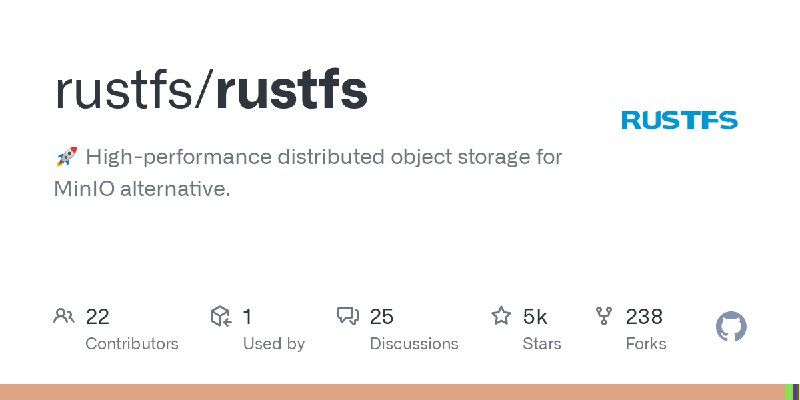 GitHub - rustfs/rustfs: 🚀 High-performance distributed object storage for MinIO  alternative.