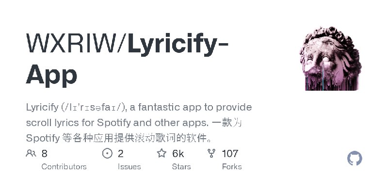 GitHub - WXRIW/Lyricify-App: Lyricify (/lɪ'rɪsəfaɪ/), a fantastic app to provide scroll lyrics for Spotify and other apps. 一款为…