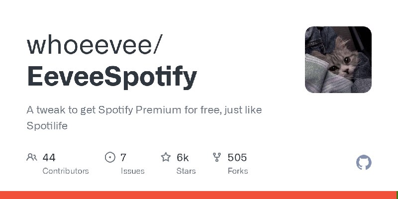 GitHub - whoeevee/EeveeSpotify: A tweak to get Spotify Premium for free, just like Spotilife