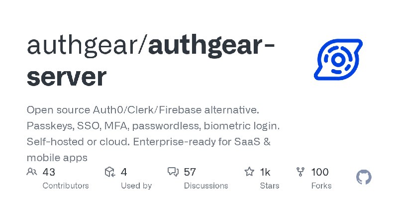 GitHub - authgear/authgear-server: Open source Auth0/Clerk/Firebase alternative. Passkeys, SSO, MFA, passwordless, biometric login.…