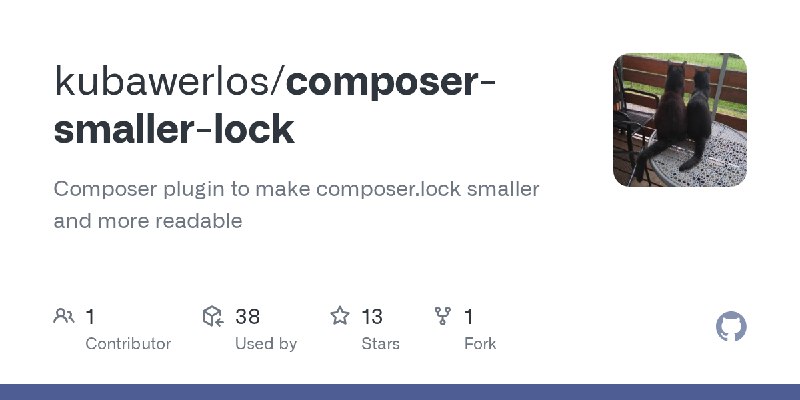 GitHub - kubawerlos/composer-smaller-lock: Composer plugin to make composer.lock smaller and more readable