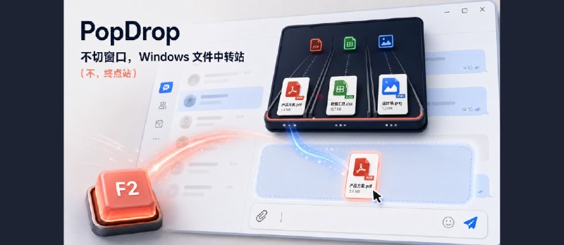 PopDrop：随时呼出，Windows 文件中转站（不，终点站） - 小众软件