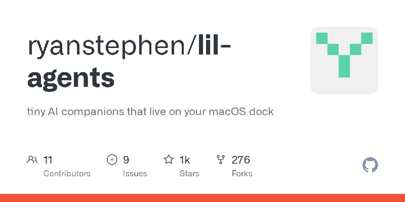 GitHub - ryanstephen/lil-agents: tiny AI companions that live on your macOS dock