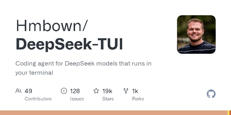 GitHub - Hmbown/DeepSeek-TUI: Coding agent for DeepSeek models that runs in your terminal