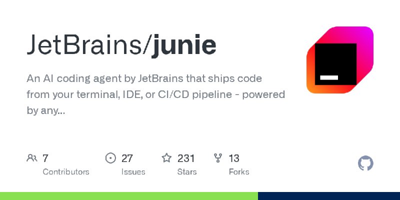 GitHub - JetBrains/junie: An AI coding agent by JetBrains that ships code from your terminal, IDE, or CI/CD pipeline - powered…