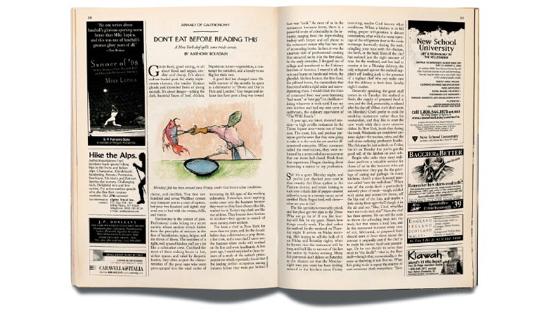 Hannah Goldfield on Anthony Bourdain’s “Don’t Eat Before Reading This”