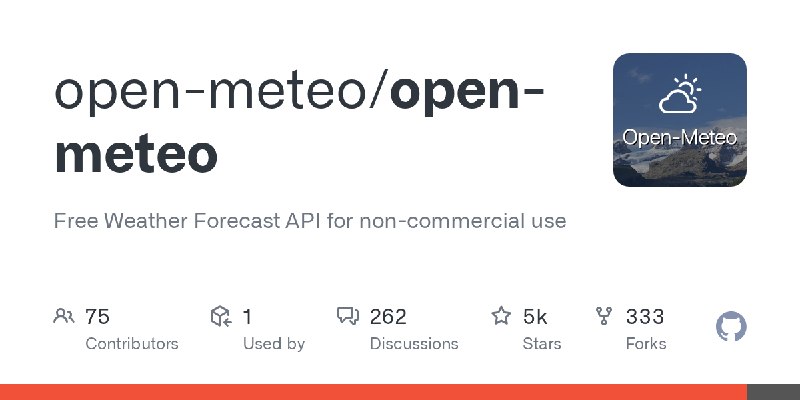 GitHub - open-meteo/open-meteo: Free Weather Forecast API for non-commercial use