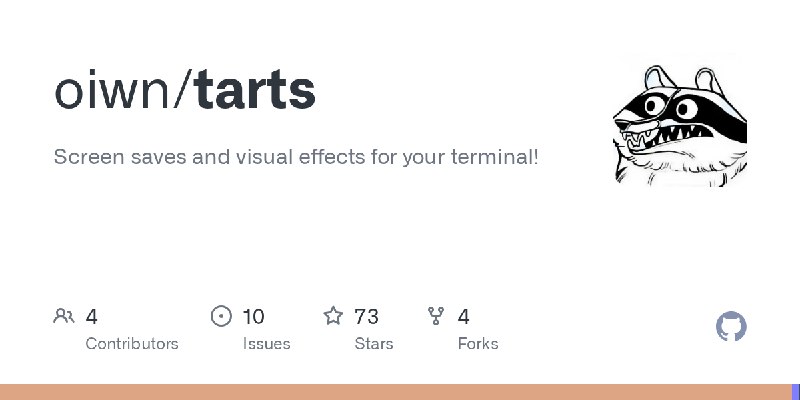 GitHub - oiwn/tarts: Screen saves and visual effects for your terminal!