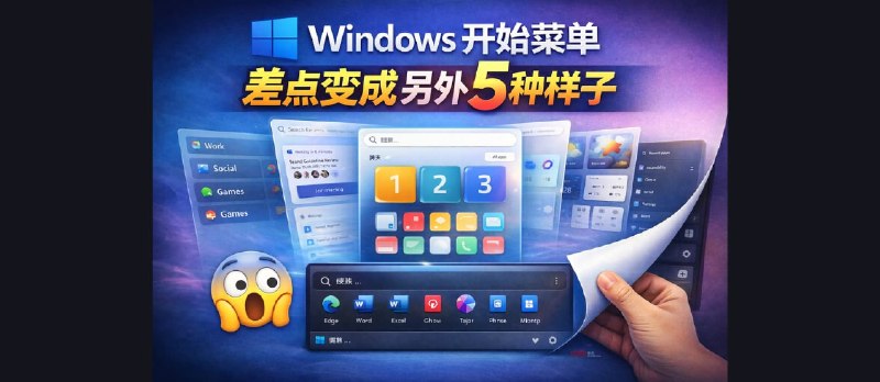 Windows 开始菜单，差点变成另外 5 种样子 - 小众软件