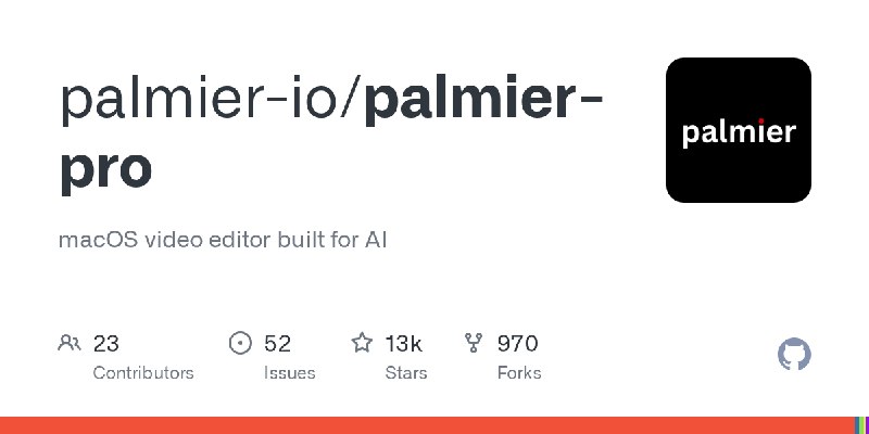 GitHub - palmier-io/palmier-pro: macOS video editor built for AI