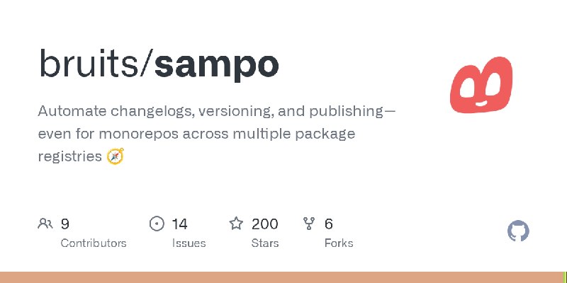 GitHub - bruits/sampo: Automate changelogs, versioning, and publishing—even for monorepos across multiple package registries 🧭