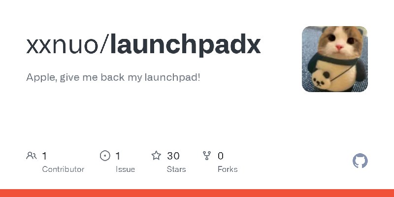 GitHub - xxnuo/launchpadx: Apple, give me back my launchpad!