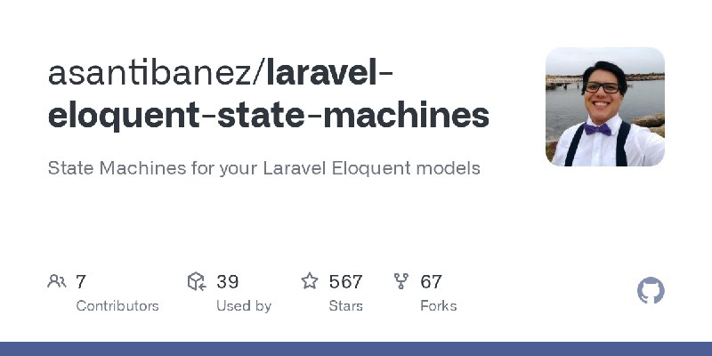 GitHub - asantibanez/laravel-eloquent-state-machines: State Machines for your Laravel Eloquent models