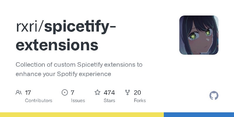 GitHub - rxri/spicetify-extensions: Collection of custom Spicetify extensions to enhance your Spotify experience