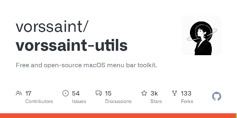 GitHub - vorssaint/vorssaint-utils: Free and open-source macOS menu bar toolkit.