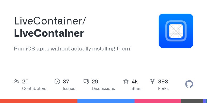 GitHub - LiveContainer/LiveContainer: Run iOS apps without actually installing them!