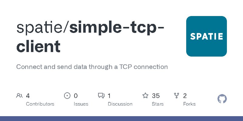 GitHub - spatie/simple-tcp-client: Connect and send data through a TCP connection