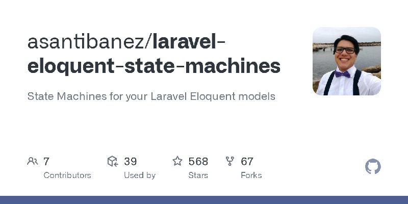 GitHub - asantibanez/laravel-eloquent-state-machines: State Machines for your Laravel Eloquent models