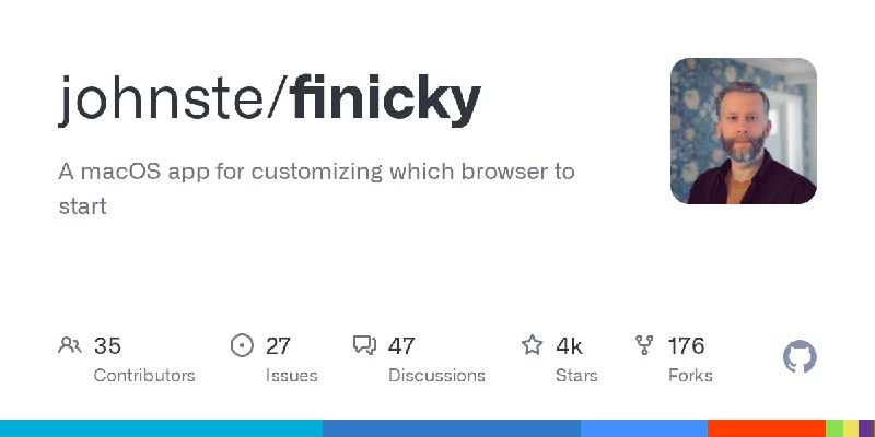 GitHub - johnste/finicky: A macOS app for customizing which browser to start