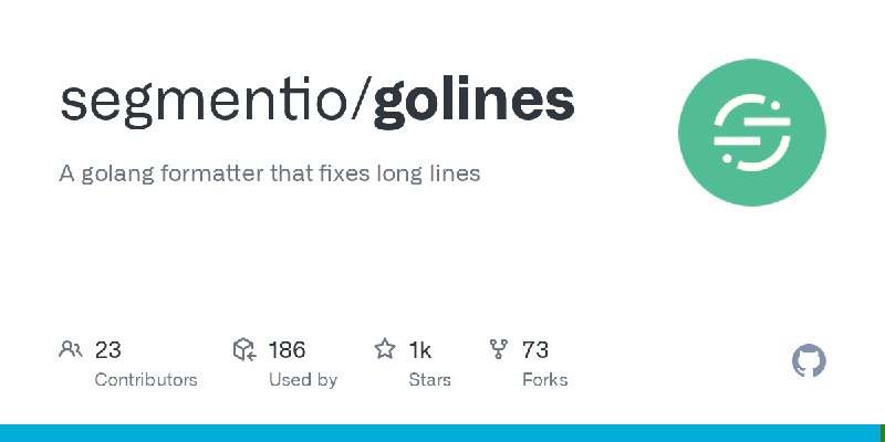 GitHub - segmentio/golines: A golang formatter that fixes long lines