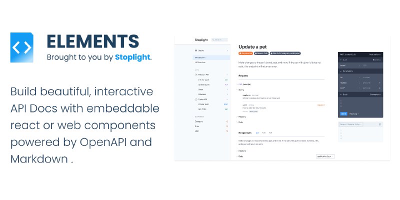GitHub - stoplightio/elements: Build beautiful, interactive API Docs with embeddable React or Web Components, powered by OpenAPI…