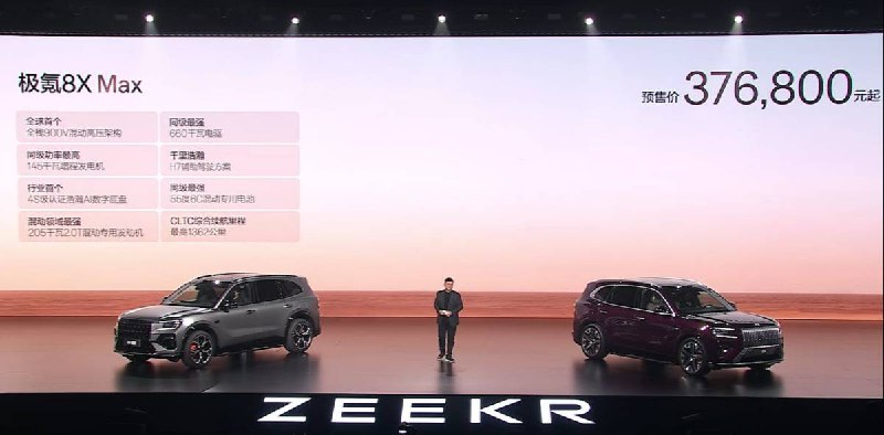 1400 匹马力、3 秒破百！「公路之王」极氪 8X 来了，预售 37.68 万元起