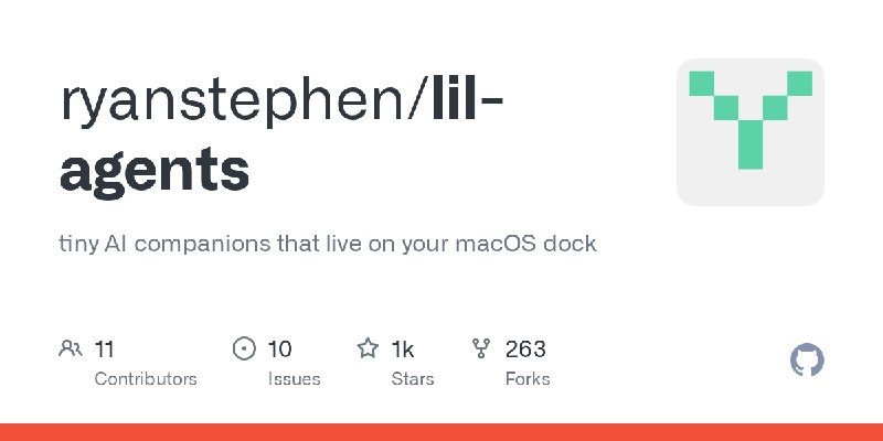 GitHub - ryanstephen/lil-agents: tiny AI companions that live on your macOS dock