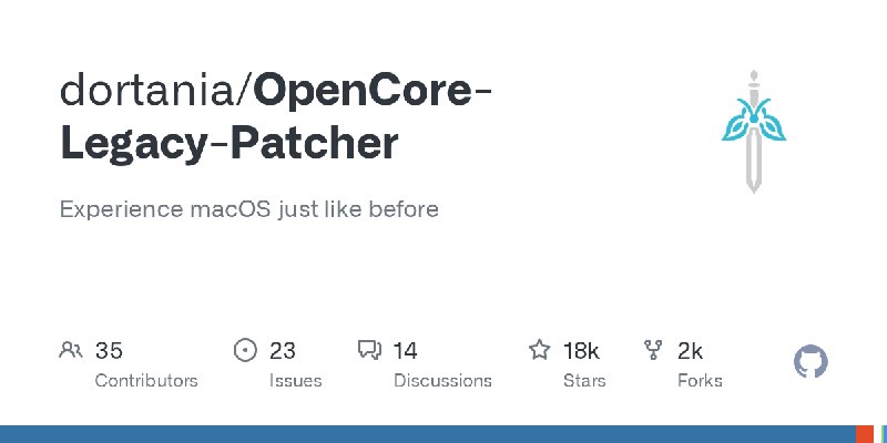 GitHub - dortania/OpenCore-Legacy-Patcher: Experience macOS just like before