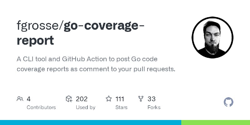 GitHub - fgrosse/go-coverage-report: A CLI tool and GitHub Action to post Go code coverage reports as comment to your pull requests.