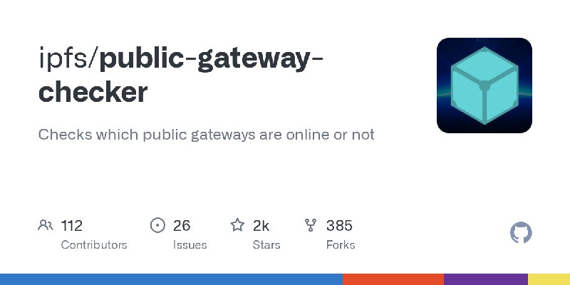 GitHub - ipfs/public-gateway-checker: Checks which public gateways are online or not