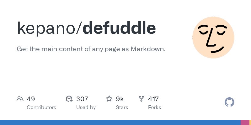 GitHub - kepano/defuddle: Get the main content of any page as Markdown.