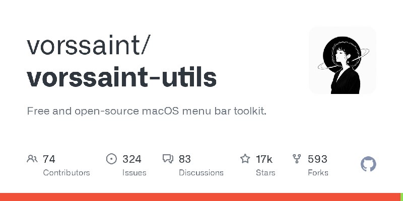 GitHub - vorssaint/vorssaint-utils: Free and open-source macOS menu bar toolkit.