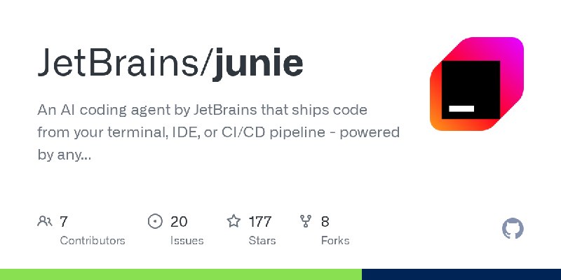 GitHub - JetBrains/junie: An AI coding agent by JetBrains that ships code from your terminal, IDE, or CI/CD pipeline - powered…
