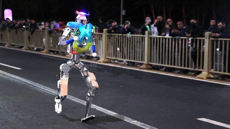 Training for Beijing’s humanoid half-marathon is gruelling