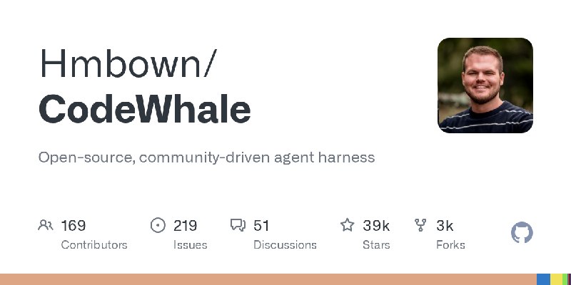 GitHub - Hmbown/CodeWhale: Open-source, community-driven agent harness