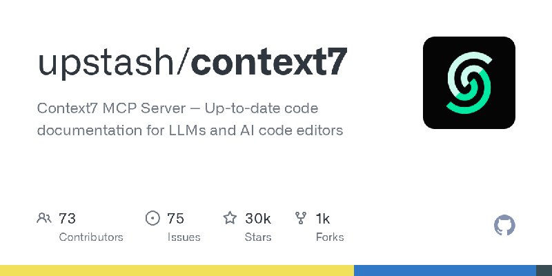 GitHub - upstash/context7: Context7 MCP Server -- Up-to-date code documentation for LLMs and AI code editors