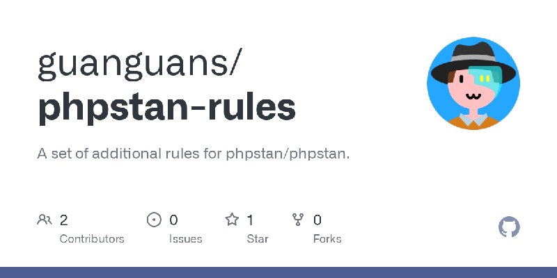 GitHub - guanguans/phpstan-rules: A set of additional rules for phpstan/phpstan.