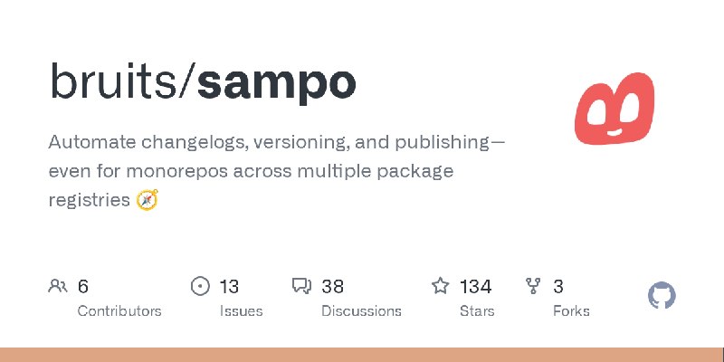 GitHub - bruits/sampo: Automate changelogs, versioning, and publishing—even for monorepos across multiple package registries 🧭