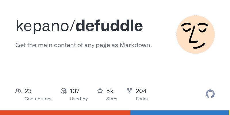GitHub - kepano/defuddle: Get the main content of any page as Markdown.