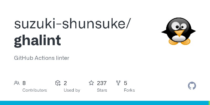 GitHub - suzuki-shunsuke/ghalint: GitHub Actions linter