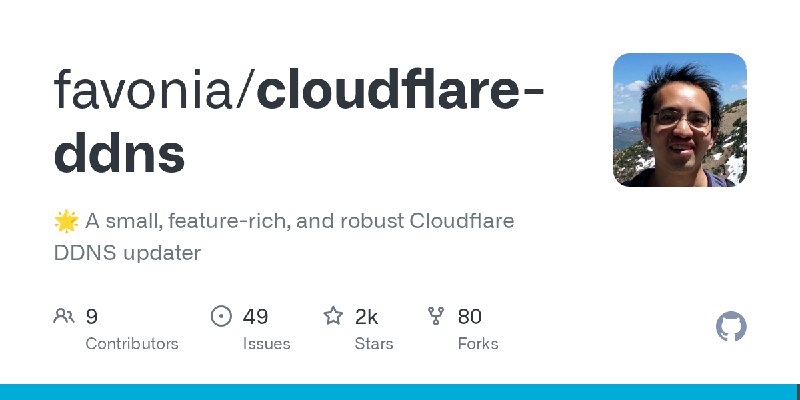 GitHub - favonia/cloudflare-ddns: 🌟 A small, feature-rich, and robust Cloudflare DDNS updater