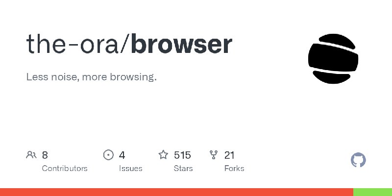 GitHub - the-ora/browser: Less noise, more browsing.