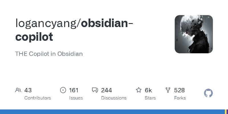 GitHub - logancyang/obsidian-copilot: THE Copilot in Obsidian