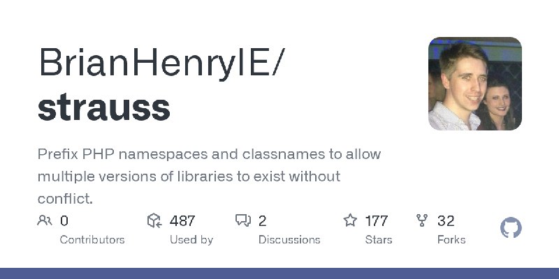 GitHub - BrianHenryIE/strauss: Prefix PHP namespaces and classnames to allow multiple versions of libraries to exist without conflict.