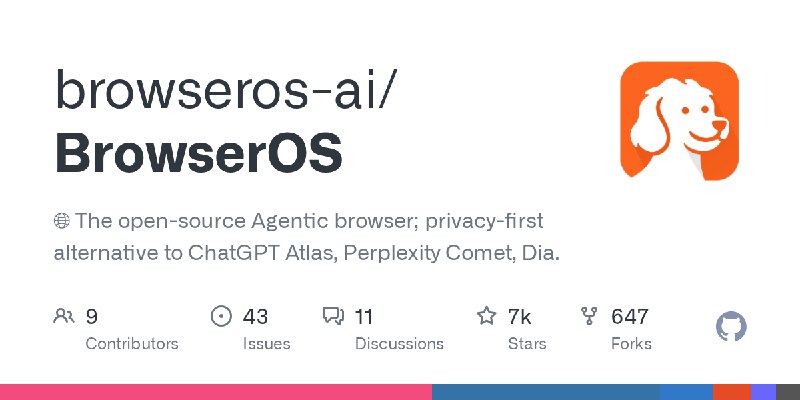 GitHub - browseros-ai/BrowserOS: 🌐 The open-source Agentic browser; privacy-first alternative to ChatGPT Atlas, Perplexity Comet…