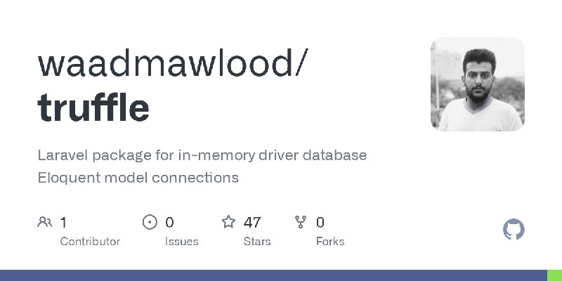 GitHub - waadmawlood/truffle: Laravel package for in-memory driver database Eloquent model connections