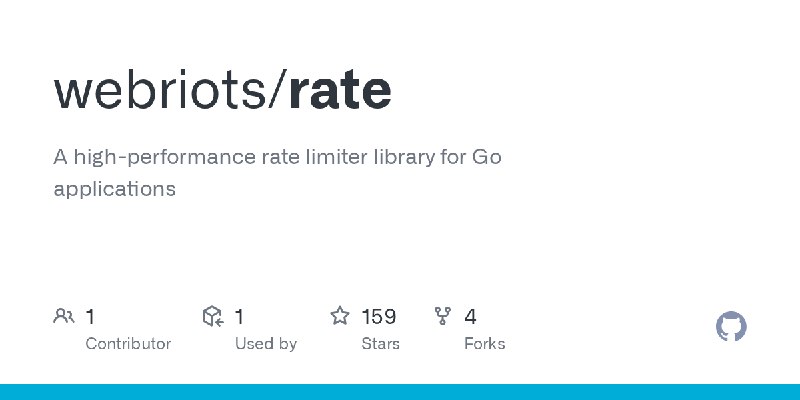 GitHub - webriots/rate: A high-performance rate limiter library for Go applications