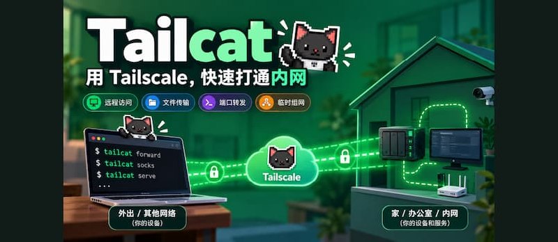 Tailscale 开源 Tailcat：快速让两台设备临时直连，即用即抛的内网穿透工具 - 小众软件