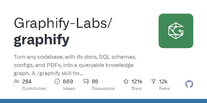 GitHub - Graphify-Labs/graphify: Turn any codebase, with its docs, SQL schemas, configs, and PDFs, into a queryable knowledge graph.…