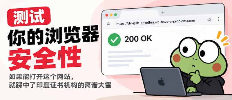 测试你的浏览器安全性：如果能打开这个网站，就踩中了印度证书机构的离谱大雷 - 小众软件